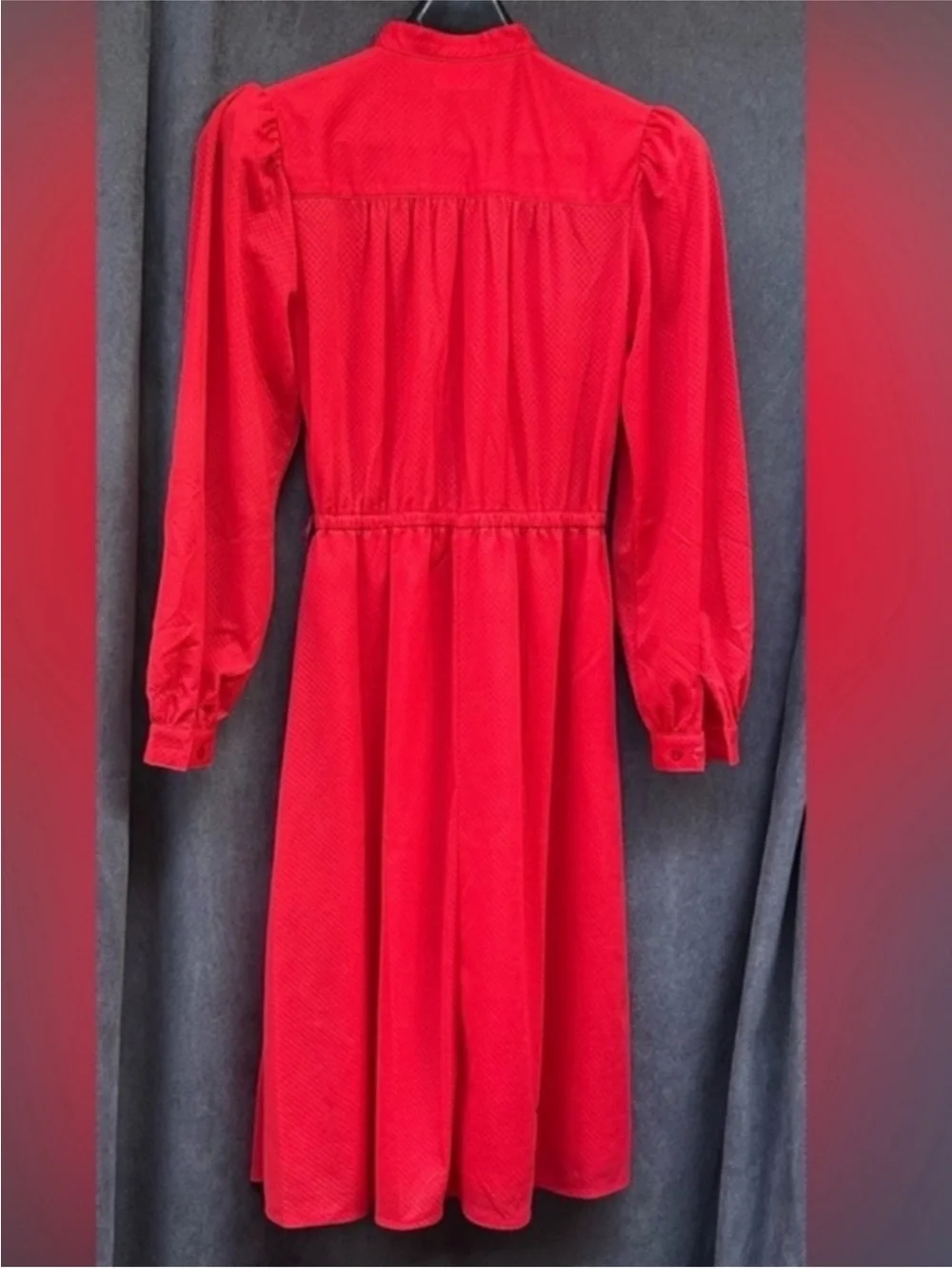 Vintage red secretary dress 70s
